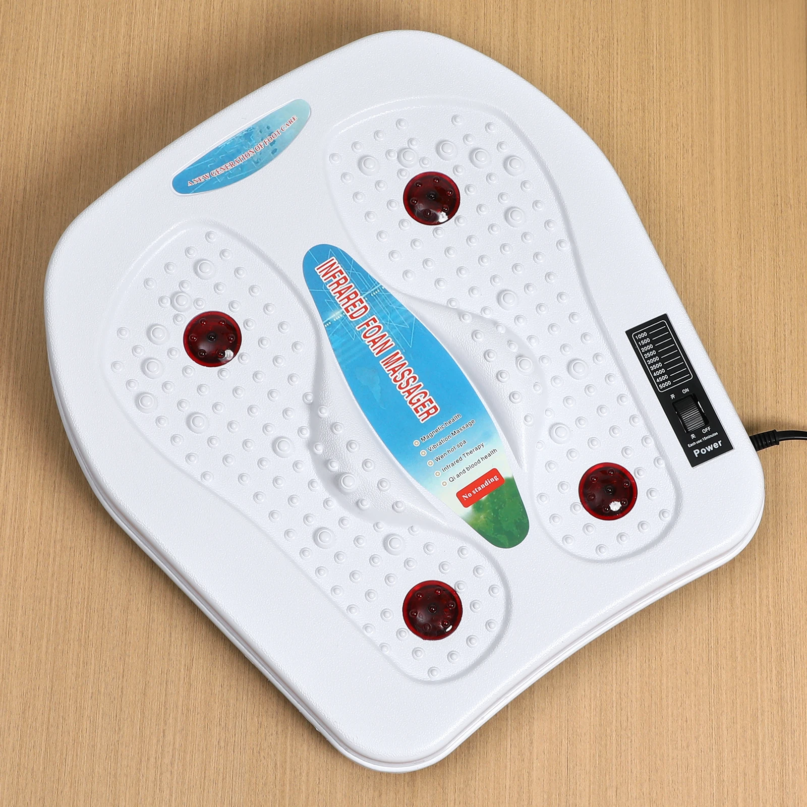 

Foot Massager Home Heated Pedicure Mat Adjustable Intensity Heating Abs Feet Relaxing for High Arches