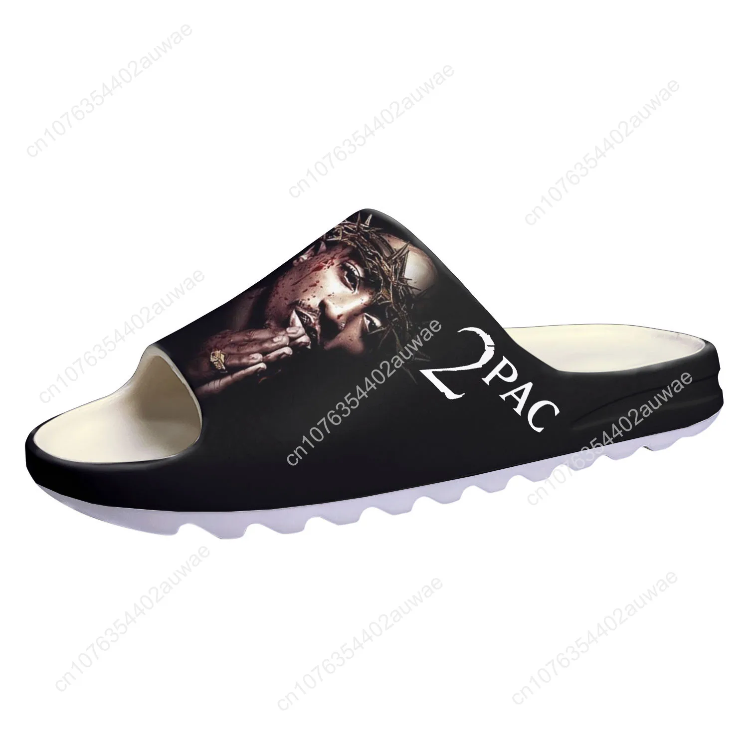 2pac Tupac Rap Zachte Zool Sllippers Thuis Klompen Stap Op Waterschoenen Heren Dames Tiener Aanpassen Badkamer Strand Op Shit Sandalen