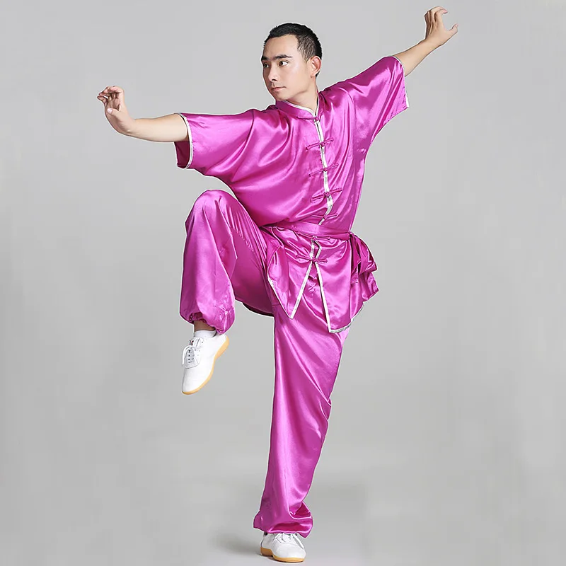 Unisex Kung Fu Suit Short Sleeve Martial Arts Performance & Competition Wear for Kids & Adults