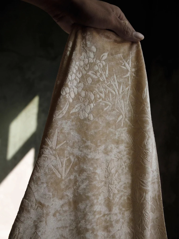 جديد النمط الصيني النبات تنقش الجاكار النسيج لملابس خارجية تنورة الملابس مصمم الأقمشة لكل متر Diy بها بنفسك الخياطة القماش