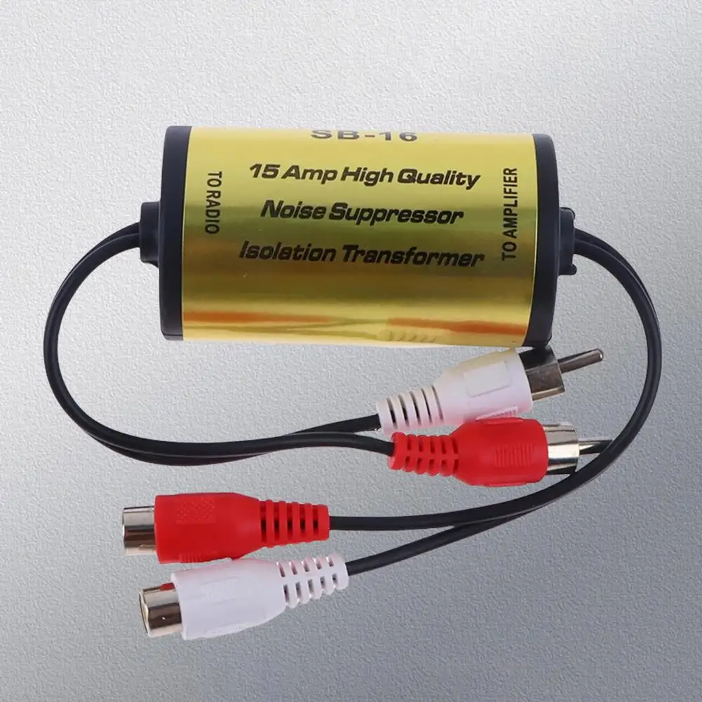 Noise Suppressor for Car Stereo Car Audio Noise Filter Ground Loop Isolator Engine Whine Eliminator Static Suppressor for Stereo
