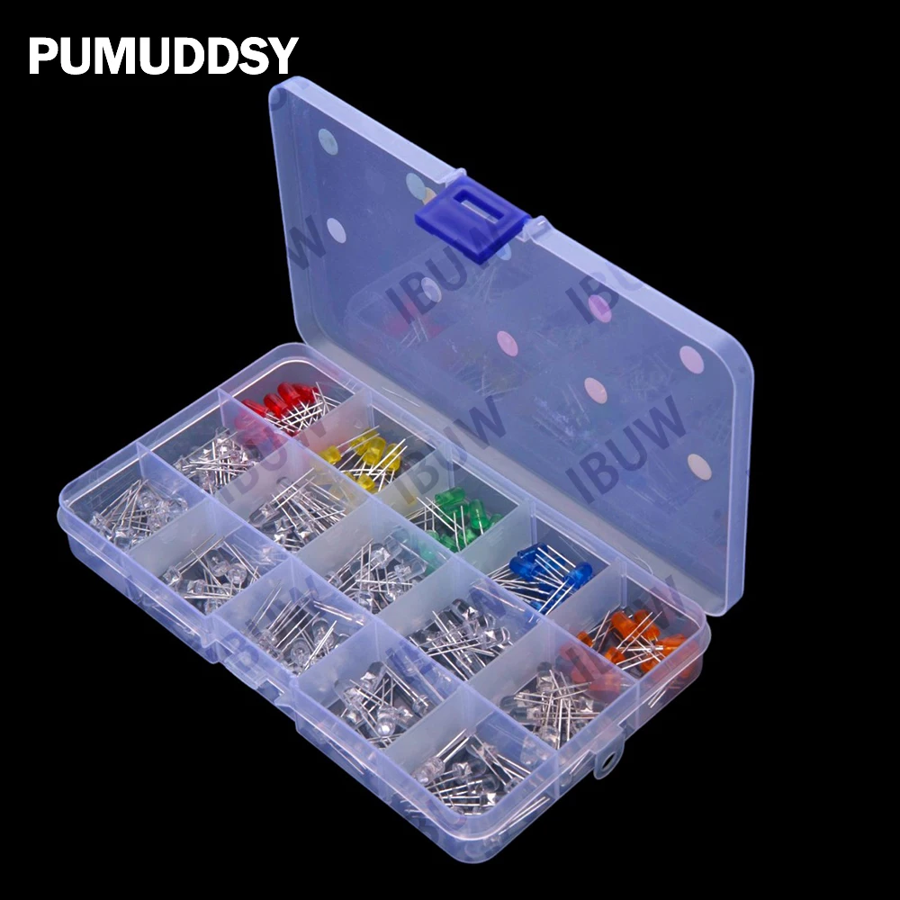 15-valores-branco-roxo-​-​-caixa-de-componentes-com-10-ou-150-leds-de-5mm-vermelho-laranja-amarelo-rosa-verde-e-azul