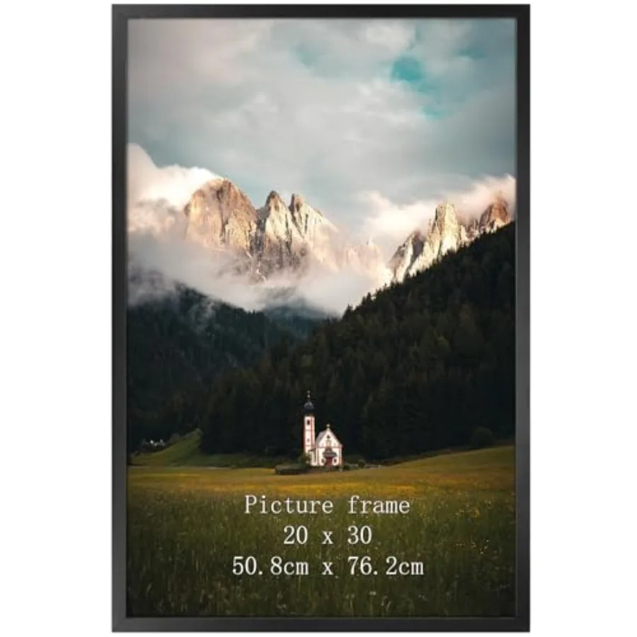 

20x30 Poster Picture Frame, Textured Metal Frame 30x20 for Wall Display, Single
