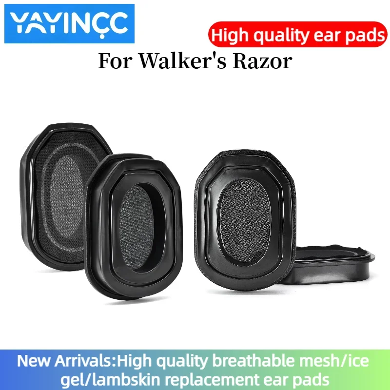 

YAYINCC Soft Foam Ice gel Headphone silicone Earpads Ear Pads Compatible For Walker's Razor Headset Earmuffs Repairing Parts