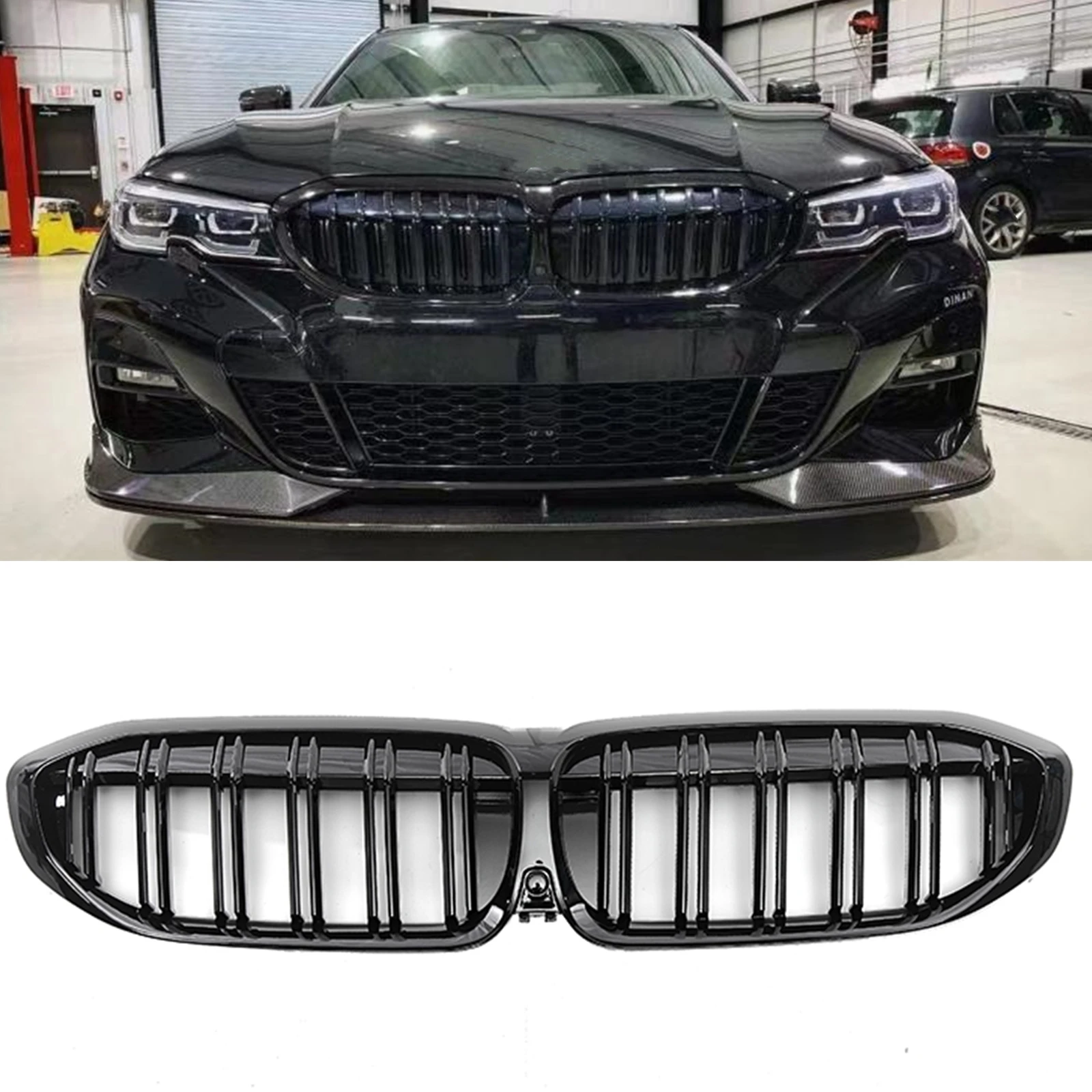 

Front Kidney Grille For BMW 3 Series G20 G21 G28 320i 330i M340i 2019-2022 51138072085 Upper Bumper Hood Mesh Racing Grill Grid