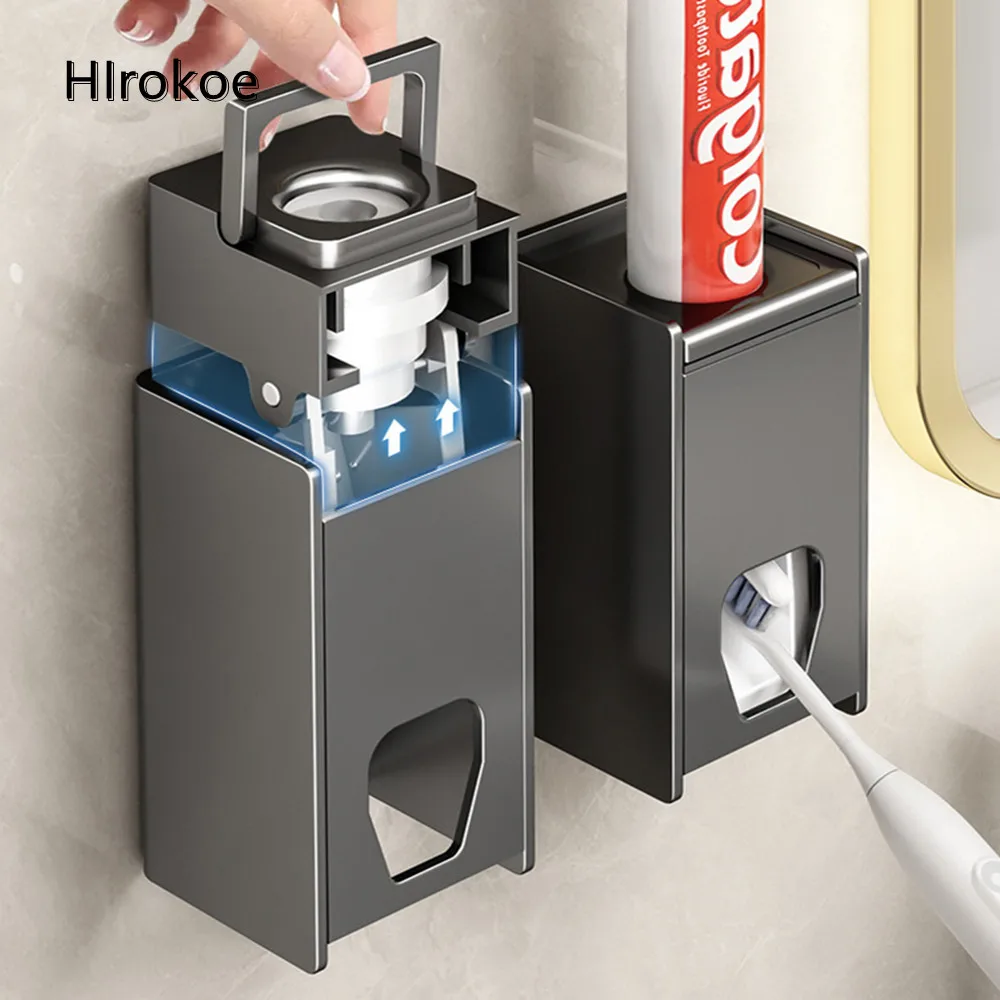 

Automatic Toothpaste Squeezer Bathroom Wall-Mounted Household Vacuum Squeezer Punch-Free Bathroom Toothbrush Storage Rack