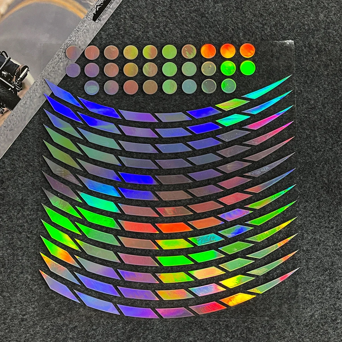 13 Stripe 28 Polka Dot 1 Set Reflective Motorcycle Wheel Hub Stickers for 17'' MT 03 07 09 SP 15 25 Rim Vinyl Accessories Decals