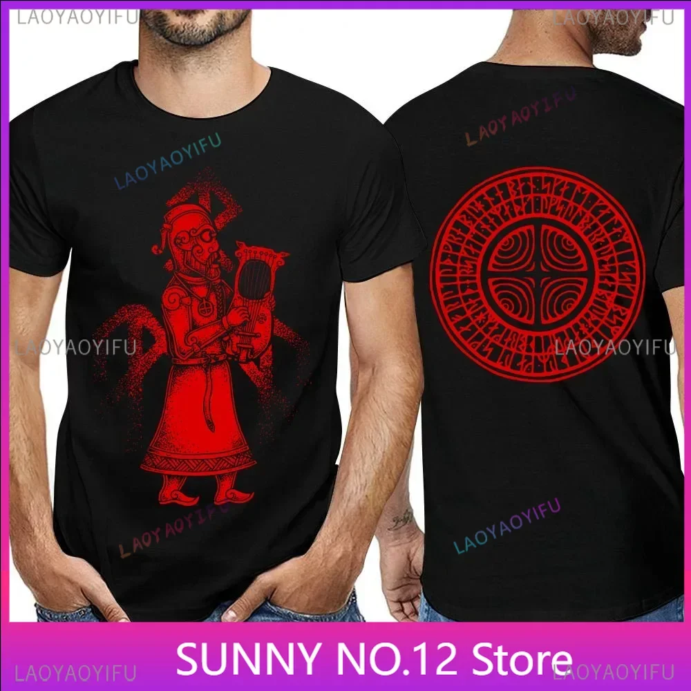 2024Retro style Wardruna Oversized T-Shirt Printed Men'S Clothing Short Sleeve Streetwear