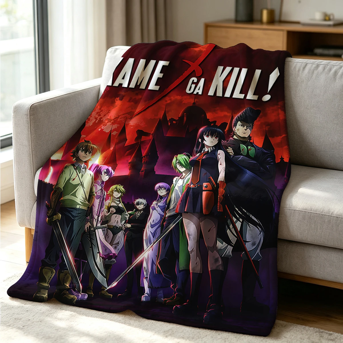 Akame ga Kill! Blanket Soft Cozy Throw for Sofa Bed Festive Holiday Decor Gift for Kids and Adults,Lightweight and Warm