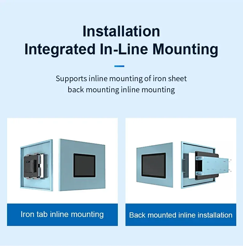 Touchthink 10-Point Multi-Touch Screen Hmi Ip65 Linux Win10 Industrial Pc Case Mesh Front Panel Industrial All In One Computer