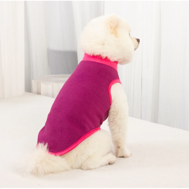 Winter Warm Pet Fleece Vest for Small Medium Dogs Cats Clothes Puppy Coat French Bulldog Chihuahua Poodle Apprael Pet Outfits