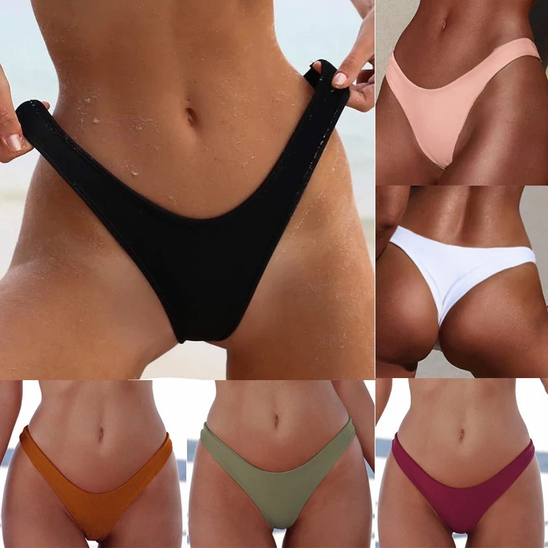 Black Tanga Hot Sale Women Sexy Bottoms Swimsuit 2026 Bikini Swimwear Cheeky Thong V Swim Trunks Brazillian Swimsuit Swim shorts
