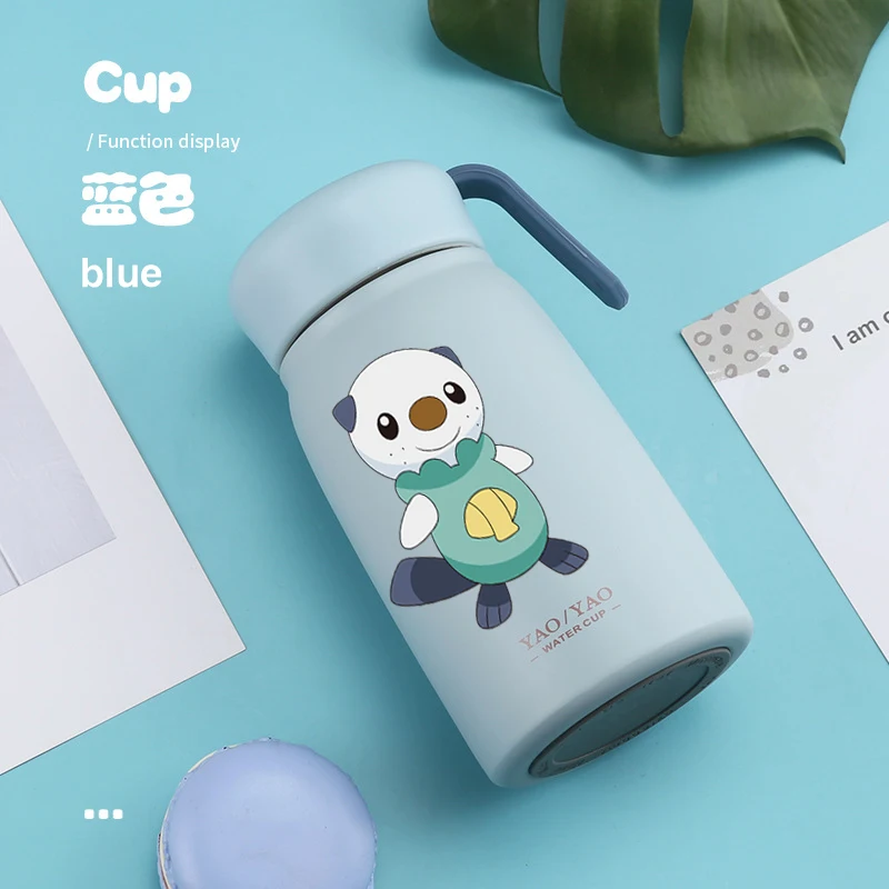 Pokemom 350ml portable  cute thermos cup portable small fresh couple water cup