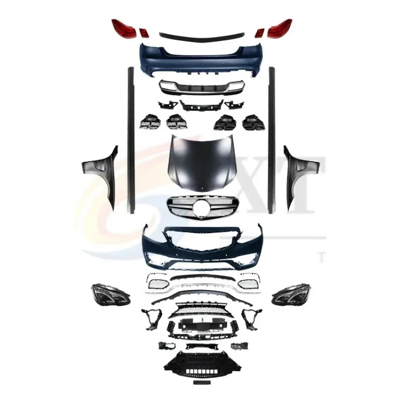 

Upgrade Modification KitXT Upgrade For E-Class W212 Body Kit 2009-2013 To 63 Grille Hood Headlamp Taillamp Rear