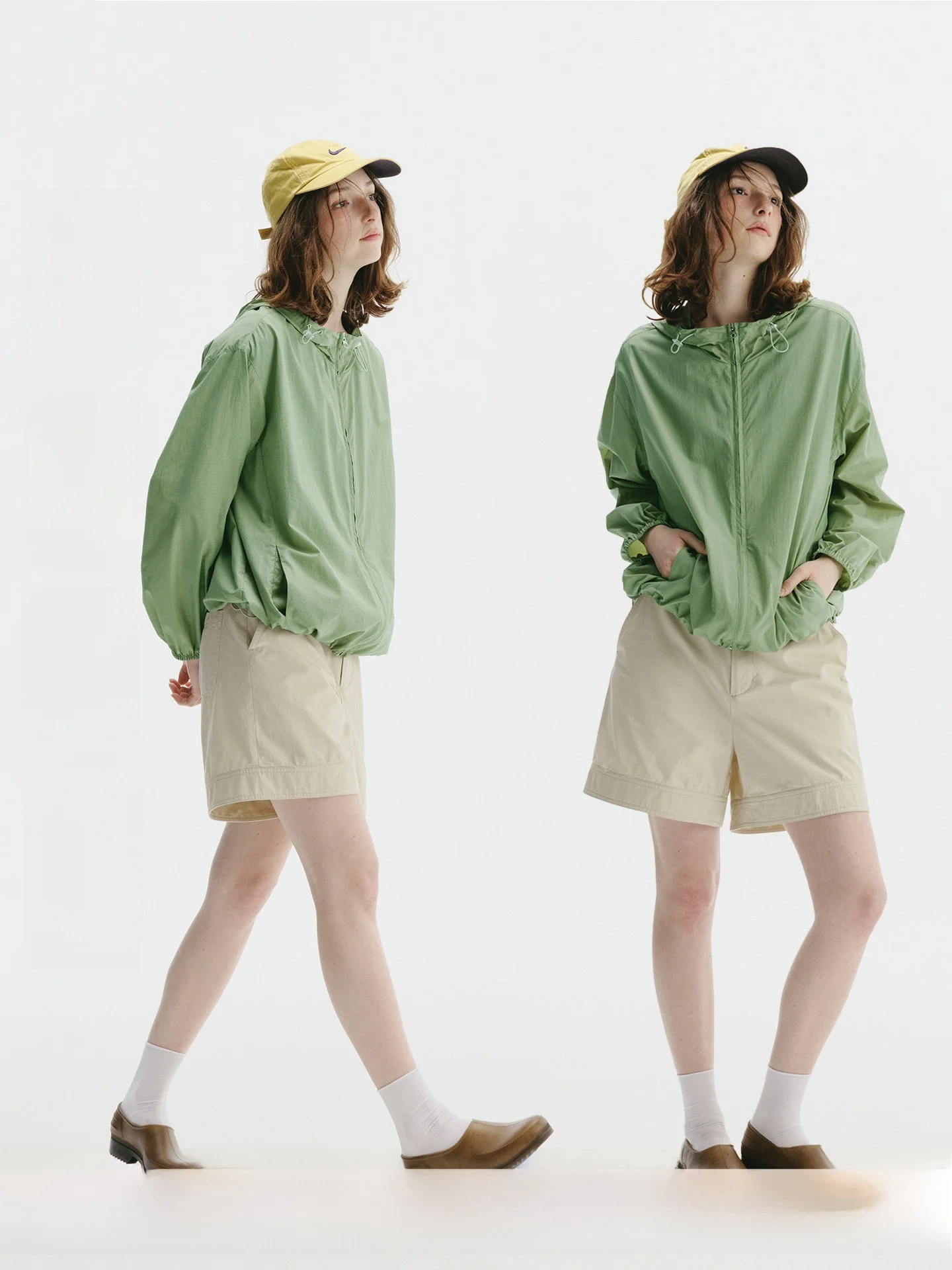 

Легкая дышащая женская уличная одежда UNRETRO с капюшоном для защиты от УФ-излучения UPF50, из оригинальной водонепроницаемой нейлоновой ткани