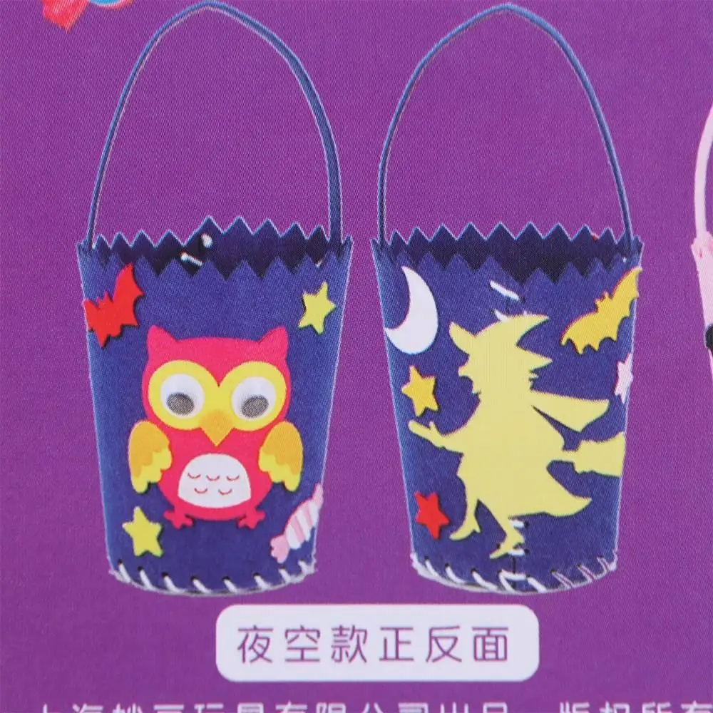 

Storage Bucket Halloween Candy Bag Trick Or Treat DIY Material Halloween Bag Ornament Halloween Decoration Gift Basket Tote Bag