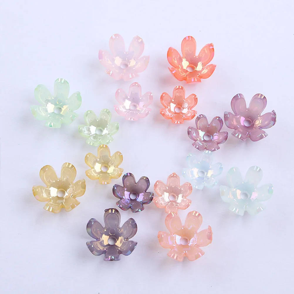

1900pcs Beads DIY Jewelry Holder Diy Jewelry Accessories Accessories Middle Hole Receptacle Beads Craft Flower Shape Decor