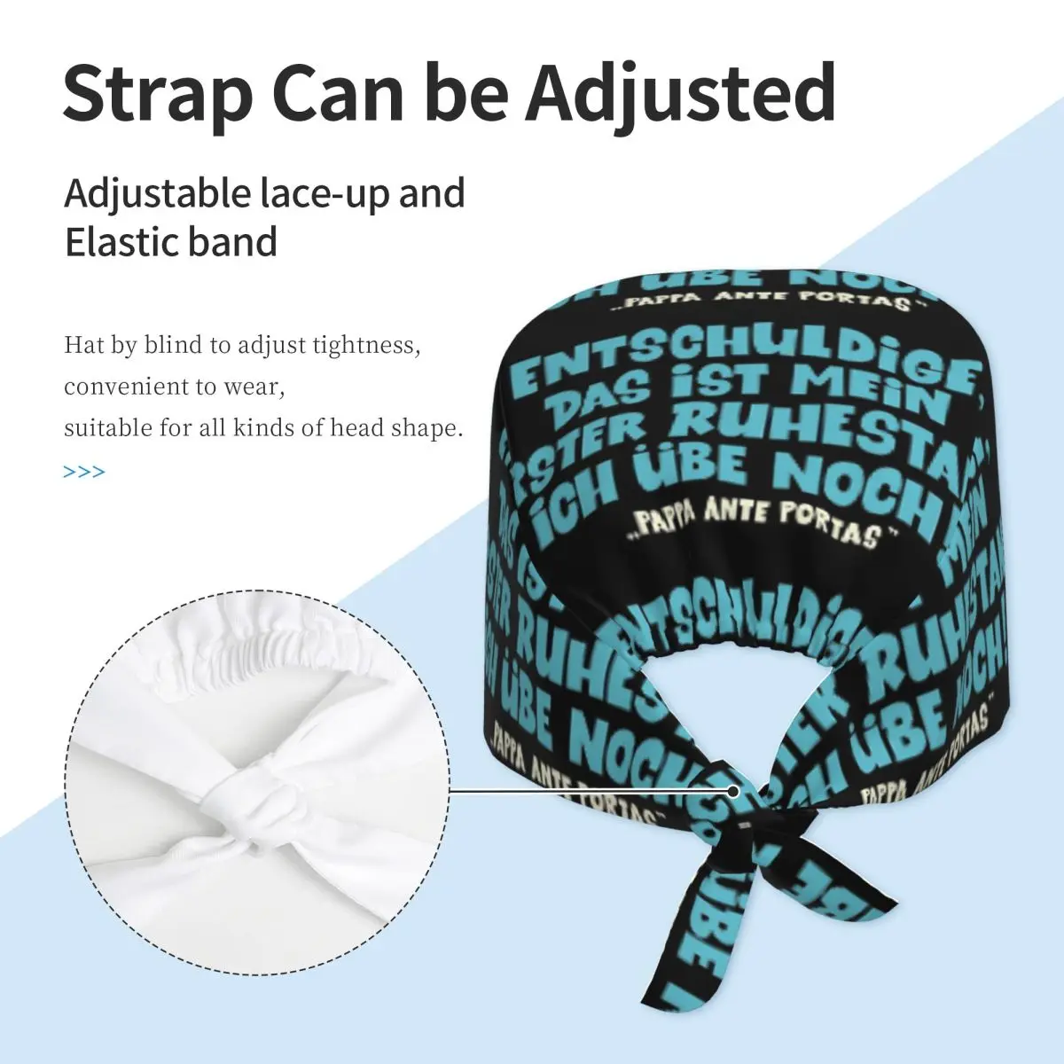 Loriot Pappa Ante Portas This Is My First Retirement Scrub Hat Doctor Working Surgical Cap Adjustable Nursing Caps for Dentist
