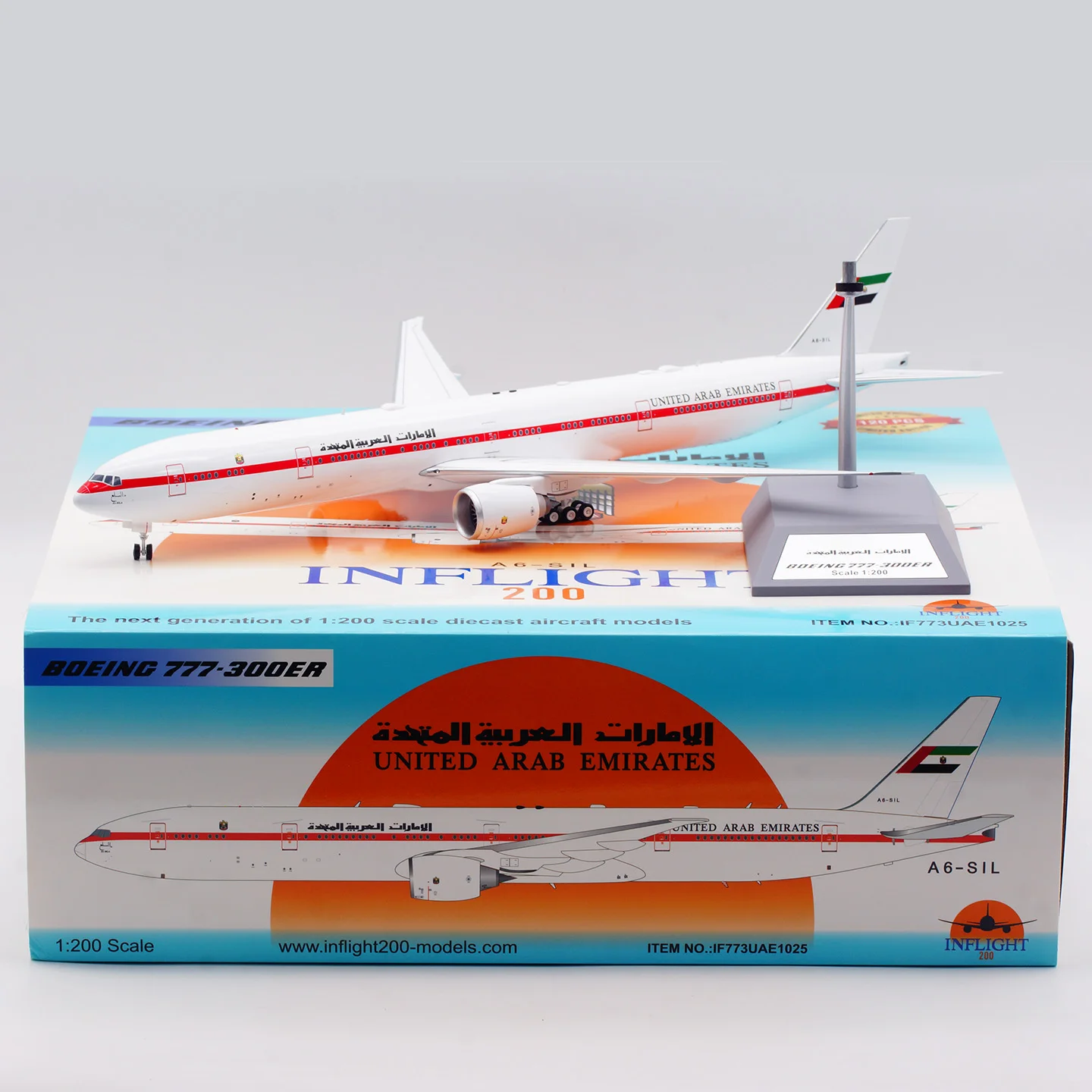 

Коллекционная модель самолета IF773UAE1025 из сплава, подарок, INFLIGHT 1:200, Боинг B777-300ER, Арабские Эмираты, литая модель самолета A6-SIL