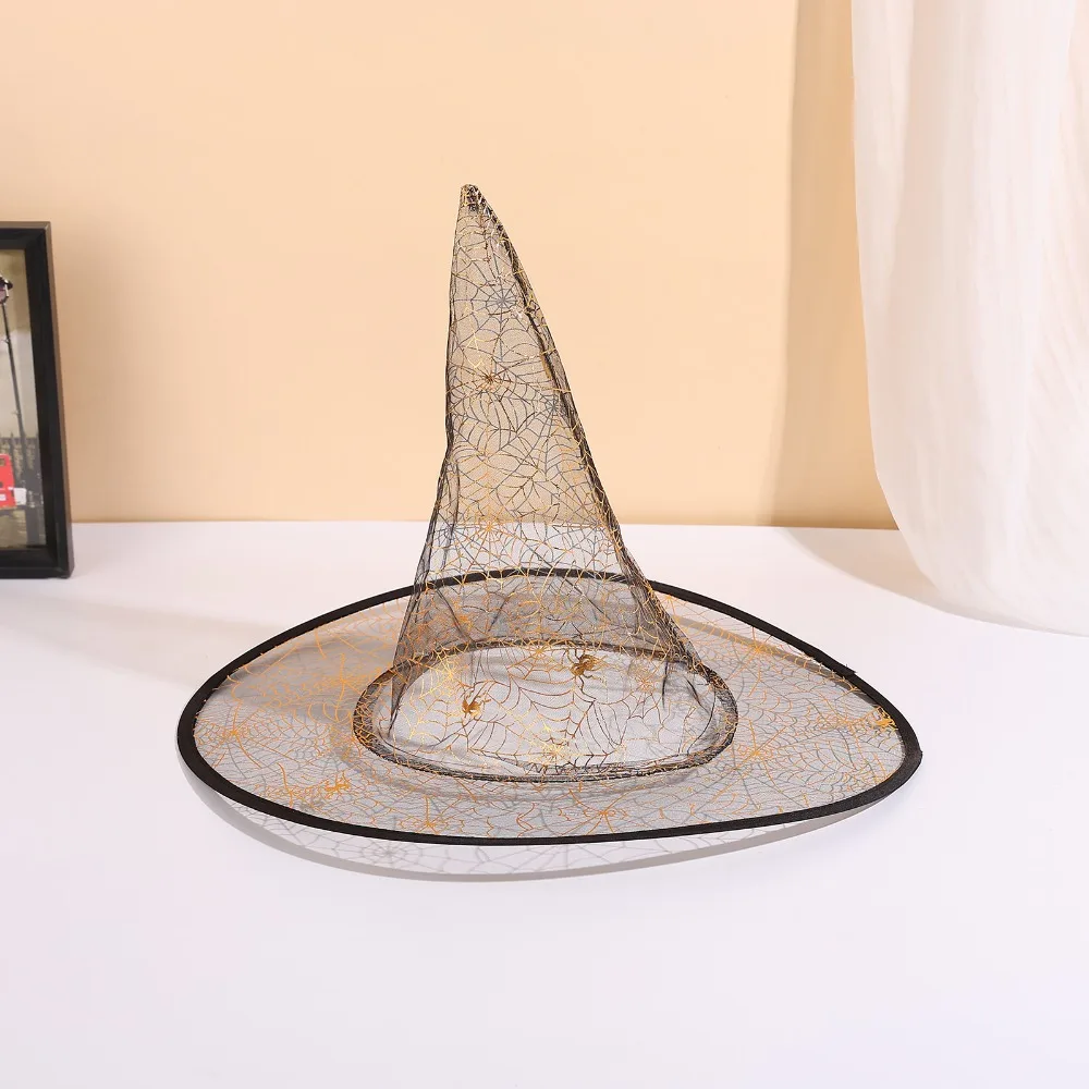 

Decorations Props Pointed Hat Halloween Witch Hat Breathable Decorative Spider Witch Hat Sequin Cosplay Hat Unisex Accessories