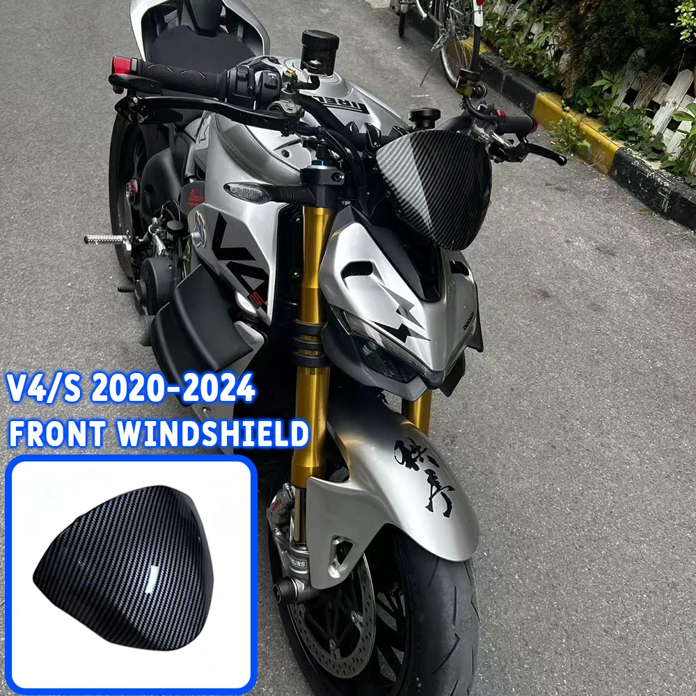 

V4S Windscreen Windshield For Ducati Streetfighter V4 V4S 2020-2024 Motorcycle Accessories Wind Deflectors