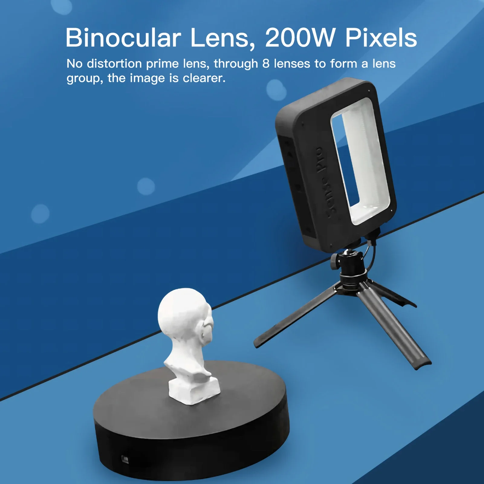 Portable Handheld 3D Scanner High Precision 0.3mm Accuracy 3D Modeling Scanner Support OBJ STL PLY Output for 3D Printing