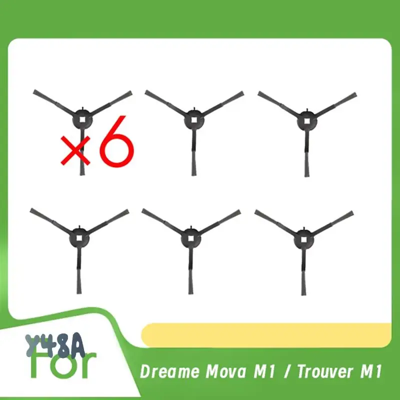 6 Pcs Side Brush For Dreame Mova M1 / Trouver M1 Cleaner Parts Replacement-Y48A