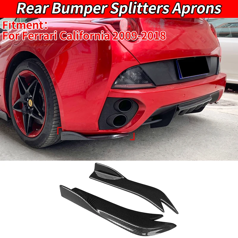 

For Ferrari California 2009-2018 Car Retrofit Of Carbon Fiber Rear Lip Small Bumper And Anti Friction Strip At The Rear Corner