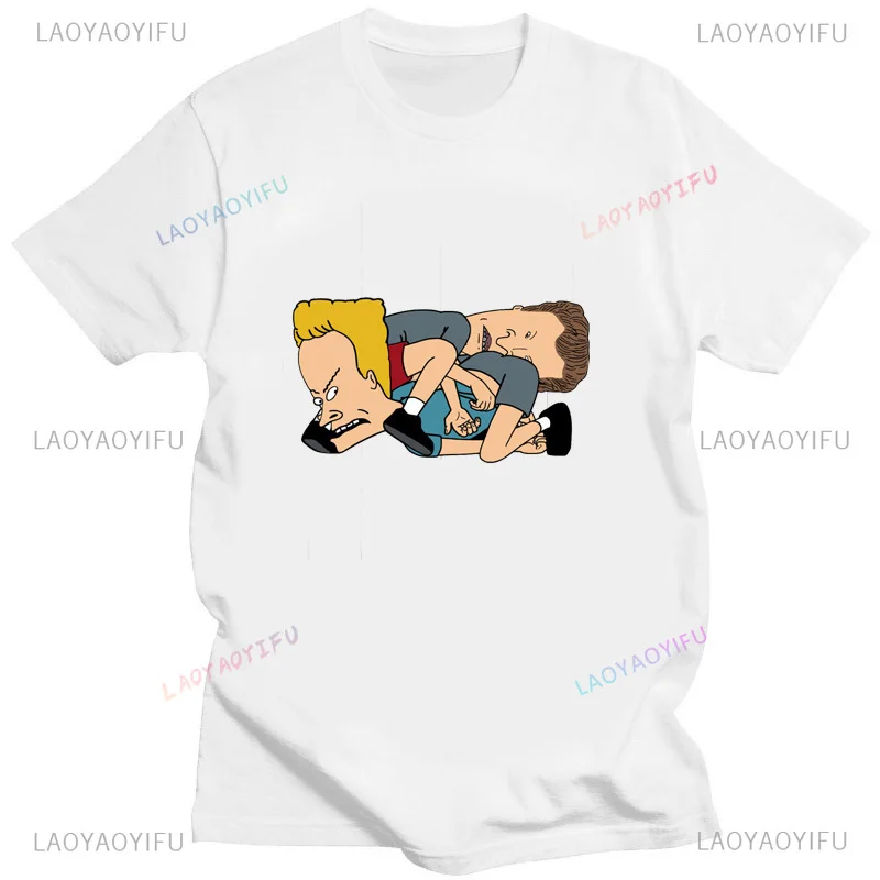 Swimming Beavis and Butthead Men Tshirt Summer Fashion T Shirt Funny Humor Short-sleev Male Clothing Creativity Novelty Tee Tops