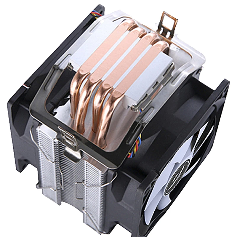 QIUzAim PC Efficient Cooling Fan 4 Heat Pipe CPU Processor Installing LGA2011 x79 x99 E5 2099 115x 1200 1700 i3 i5 i7 AMD 2066