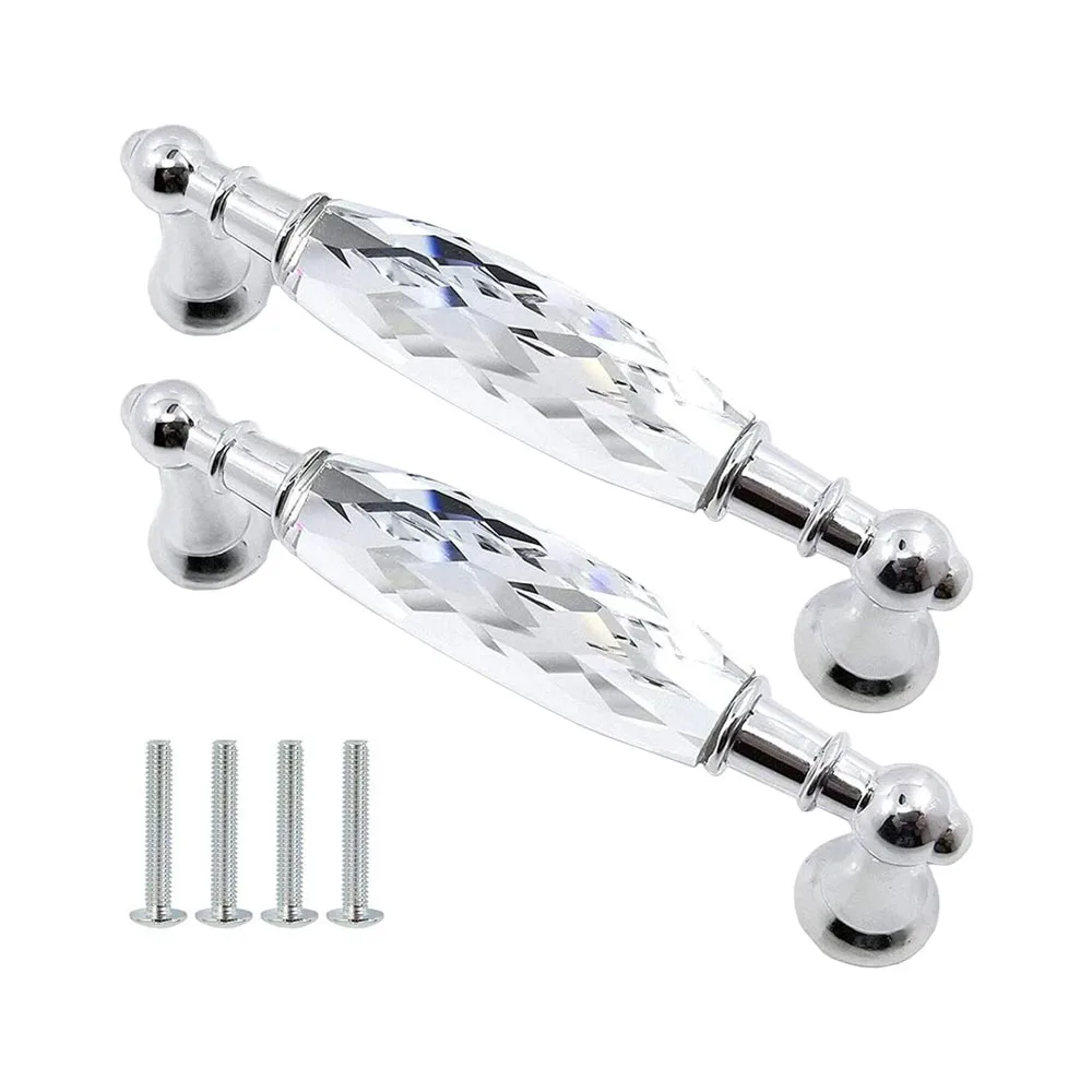 

Glass dresser drawer handle pull knob crystal cupboard cabinet handle pull handle