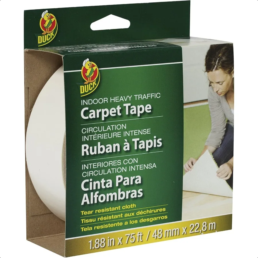 

Brand Indoor Heavy Traffic Carpet Tape 1.88Inch x 75 Feet Single Roll White 442061