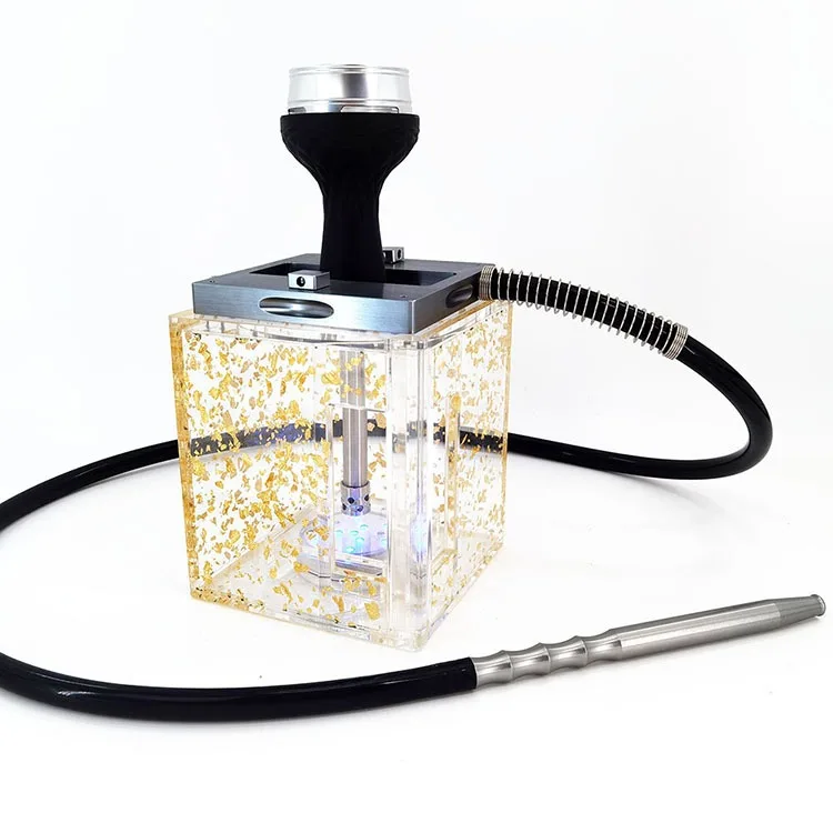 Gold platinum water bottle Acrylic hookah