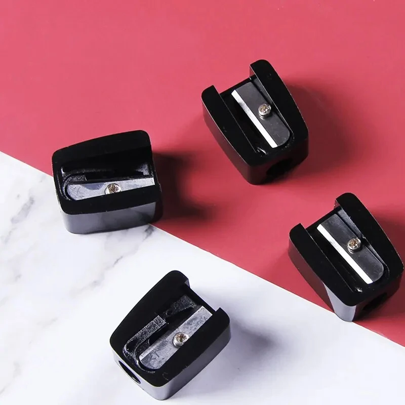 2Pcs Mini Pencil Sharpeners Plastic Cute Eyeliner Pencil Cutting Machine Student School Standard Office Stationery Supplies New