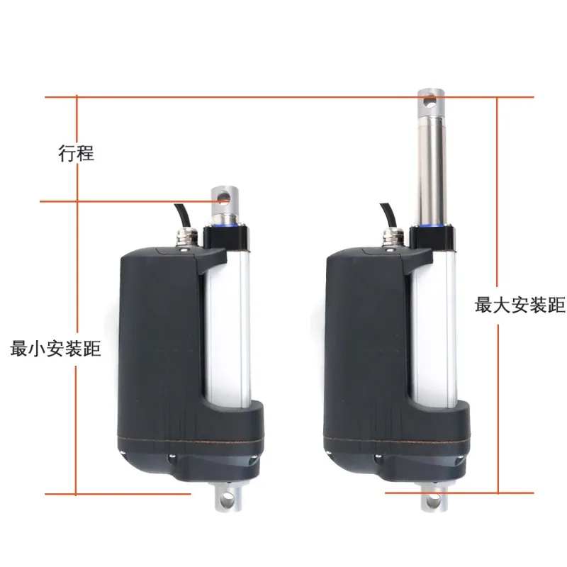 1000Mm electric push rod 12000N industrial equipment push rod, protection grade IP66 waterproof industrial electric push rod
