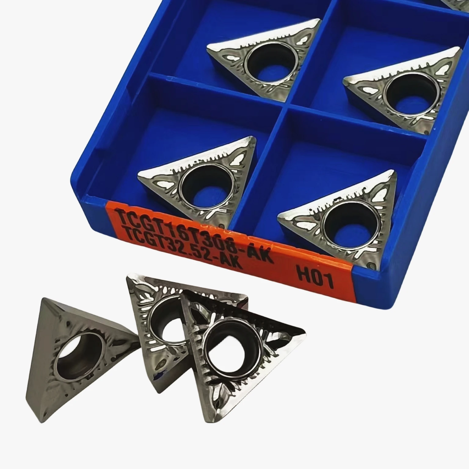Herramienta de corte de carburo CNC, torno de Metal de torneado de aluminio, 10 piezas, TCGT16T302, TCGT16T304, TCGT16T308