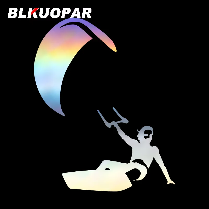 

BLKUOPAR One Handed Kite Surfing Car Stickers Brave Movement Decal Sunscreen DIY Die Cut Windshield Bumper Car Goods