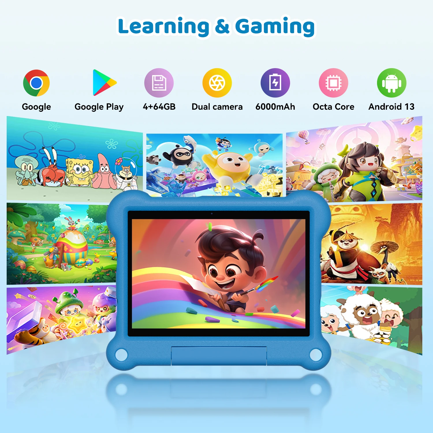 (Clearance) 7 Inch Tablet Android13 OS 3GB RAM 32GB ROM Bluetooth WIFI Google Play Cheap Tablet - No Protective Case