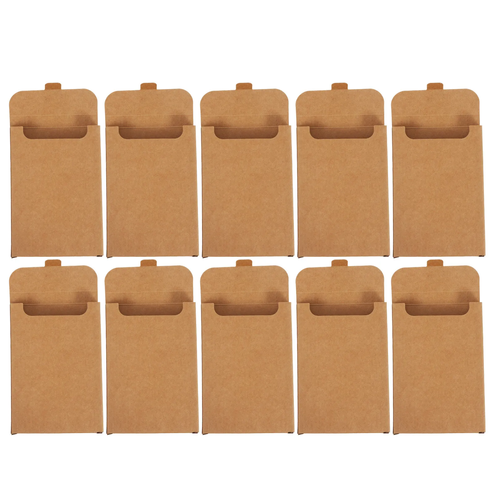 

20Pcs Elegant Rectangle Kraft Paper Boxes for Greeting Cards Postcards Photo Storage Stationery Small Business Packaging Gift