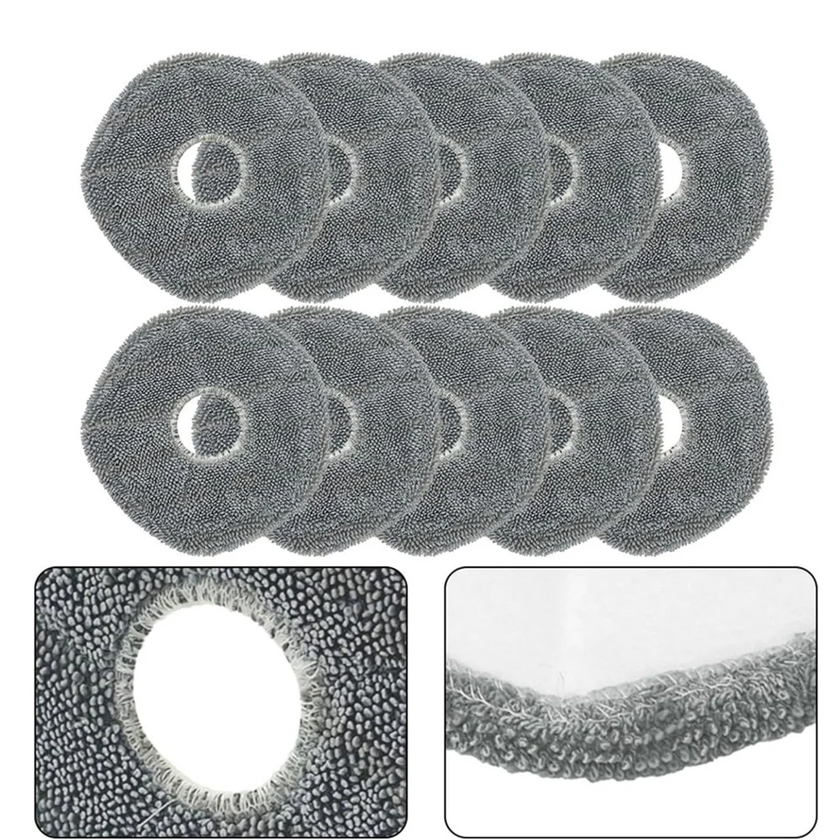 FNJK-almohadillas de tela para fregona para Eufy X9 Pro / X10 Pro Omni Robot piezas de repuesto almohadilla para fregar al vacío