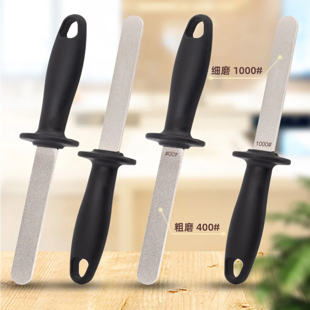 2PCS Double Sided Diamond File Sharpening Rod 400/1000 Grit For Blade Planer Chisel Scissor Abrasive Sharpening Hand Saw Tools