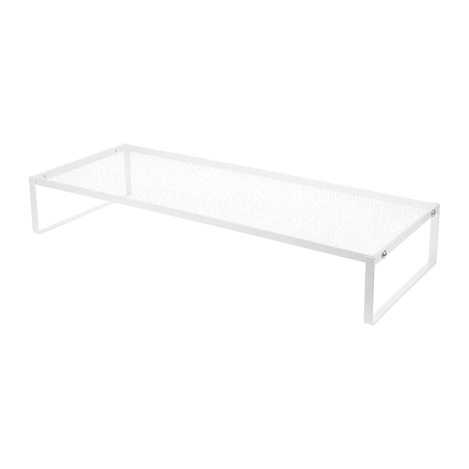 Wrought Iron Monitor Stand Computer Heightened Shelf Office Laptop Riser White 4800X1950X800CM Screen Table