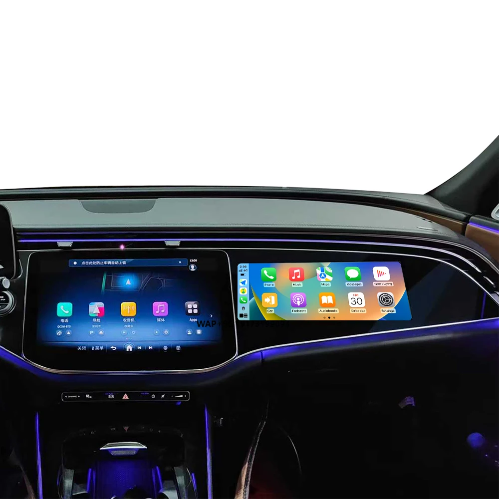 

12,3-дюймовый пассажирский развлекательный экран Carplay для E-Class W214 2024, автомобильный радиоприемник, GPS Navi, мультимедийный видеоплеер