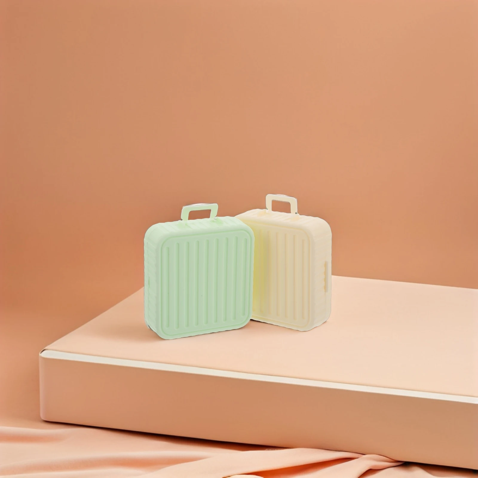 

2pcs Square Puff Storage Container Box Travel Friendly Makeup Sponge Holder Large Capacity Easy Viewing Organizer For