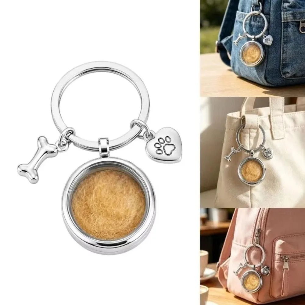 Steel Material Pet Memorial Keepsake Hollow Locket Bone Charm Pet Memorial Necklace Photo Storage Ashes Storage