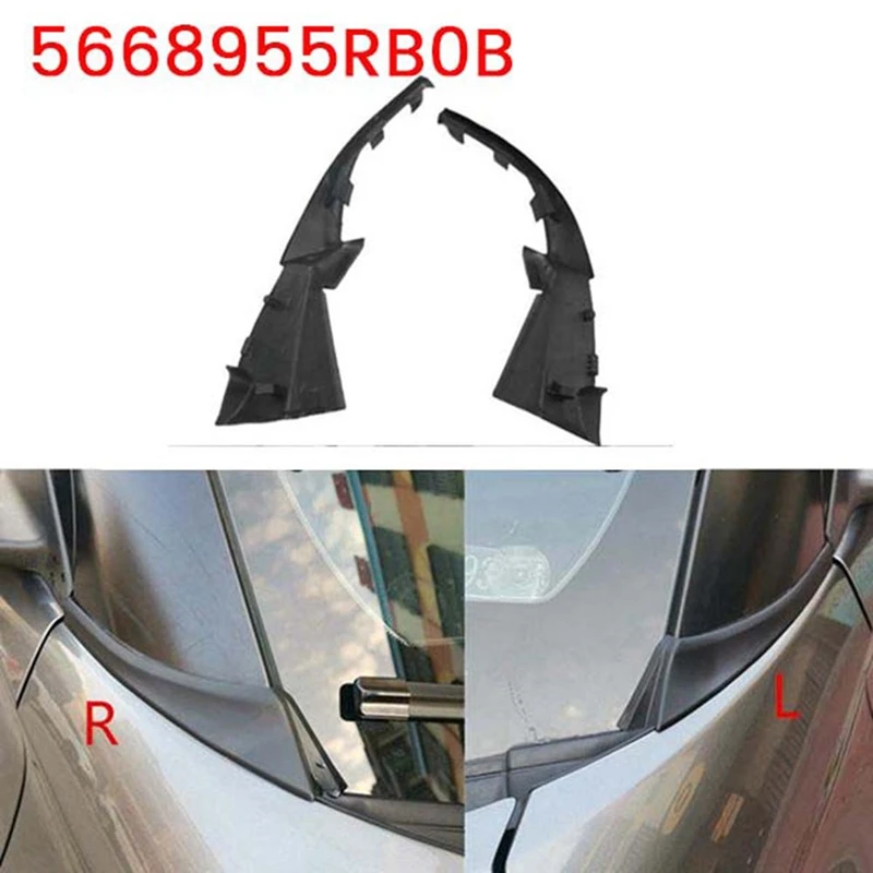 Car Front Windshield Wiper Cowl Trim Water Deflector Plate Neck Trim Panel For Nissan Kicks 2017-2021 Parts 66895-5RFOB