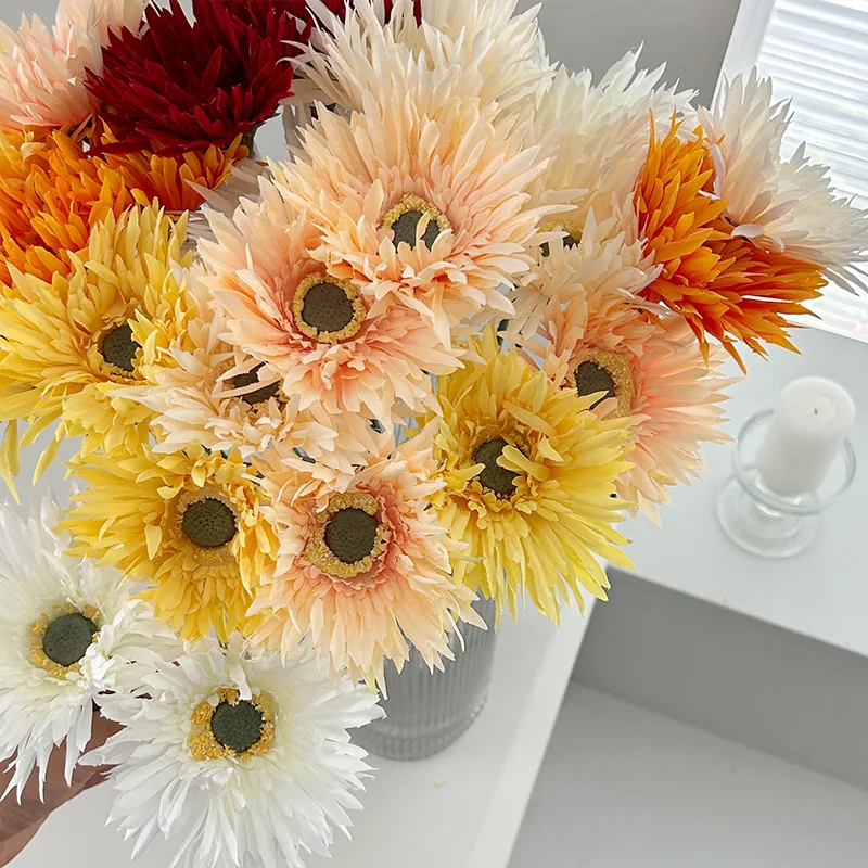 

10 Bunch Of Artificial Gerbera Silk Flower Daisys Artificial Flower Sunflower Home Garden Party Wedding Decoration