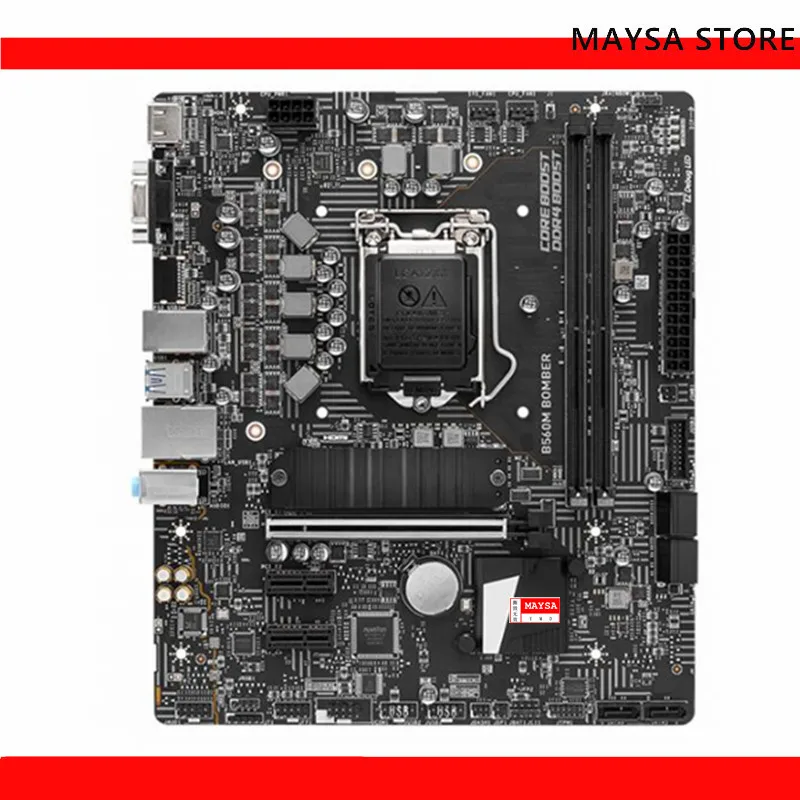

FOR MSI B560M BOMBER Motherboard DDR4 LGA1200 M-ATX Motherboard Support 10th/11th processor M.2 VGA D-Sub