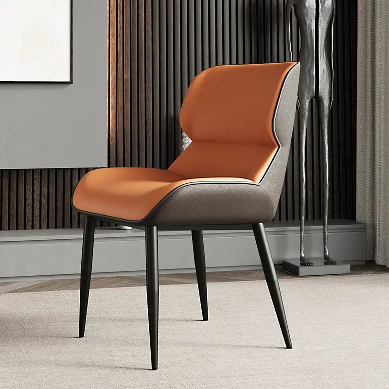 

Nordic modern dining chairs, household chairs, small apartment restaurants, soft bags, hotel backchairs