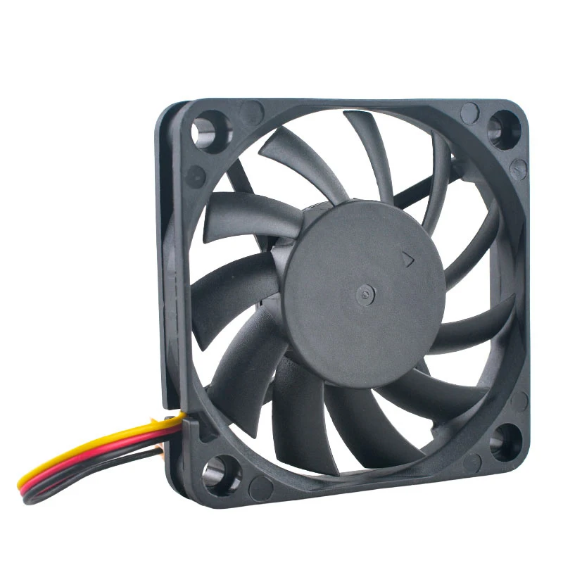 (2pcs) PLA06010S12L 6cm Quiet Cooling Fan 60mm X 10mm DC12V 0.11A 3-Pin RPM Monitoring CPU Chassis Fan for Desktop Computers